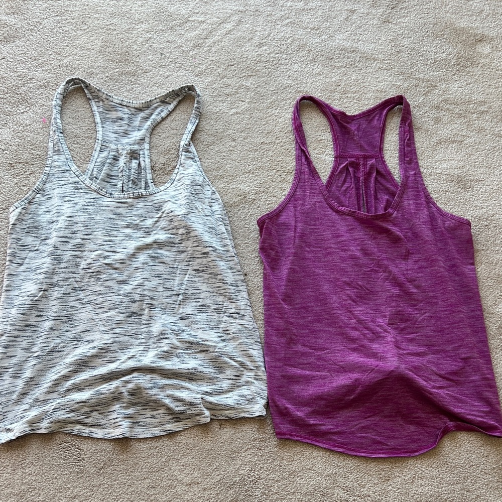 lululemon athletica Racerback Tank Tops - Gray & Purple